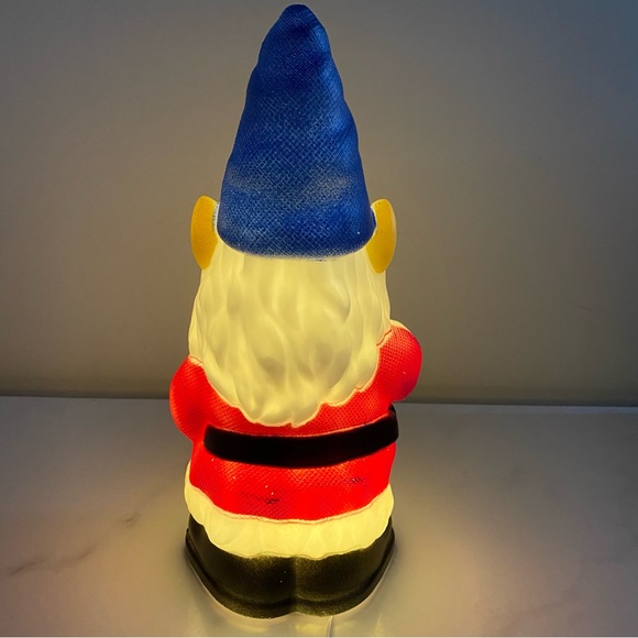 Gnome Blow Mold Holiday Time 11" Light Up Tabletop - Picture 3 of 9